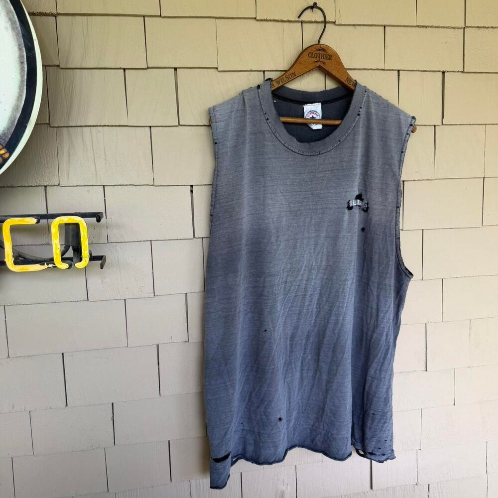 Converse Men's Grey and Blue T-shirt